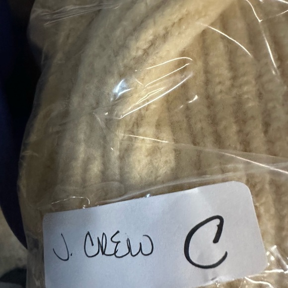 J CREW Luxe M Long rib stylish warm cream alpaca wool modern prep woman cardigan - Picture 15 of 15